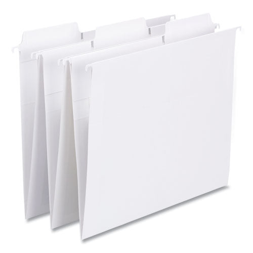 Fastab Hanging Folders, Letter Size, 1/3-cut Tabs, White, 20/box