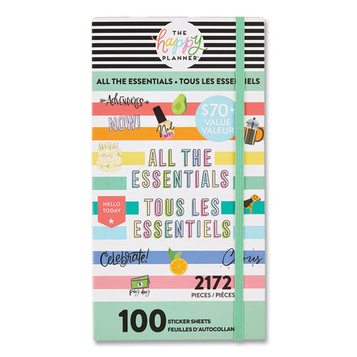 All The Essentials Mega Value Pack Stickers, Productivity Theme, 2,172 Stickers
