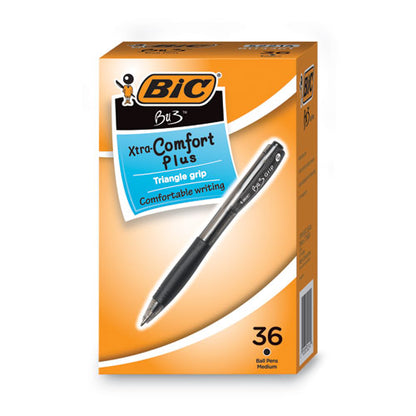Bu3 Ballpoint Pen, Retractable, Medium 1 Mm, Black Ink, Smoke/black Barrel, 36/pack