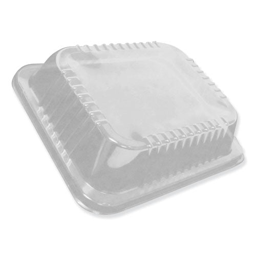 Dome Lids For 12.63 X 10.5 Oblong Containers, 2.5" Half Size Steam Table Pan Lid, High Dome, Clear, Plastic, 100/carton