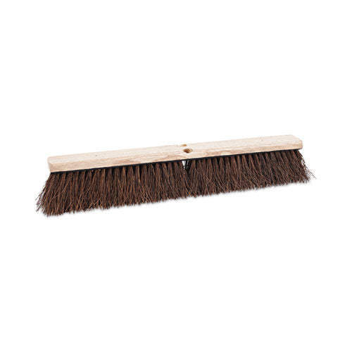 Floor Brush Head, 3.25" Natural Palmyra Fiber Bristles, 24" Brush