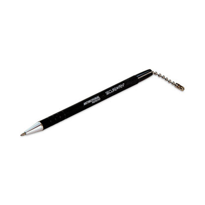 Replacement Antimicrobial Counter Chain Ballpoint Counter Pen, Medium, 1 Mm, Black Ink, Black