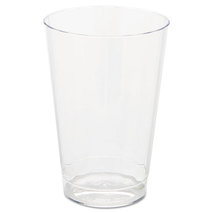 Classic Crystal Plastic Tumblers, 12 Oz, Clear, Fluted, Tall, 20 Pack, 12 Packs/carton