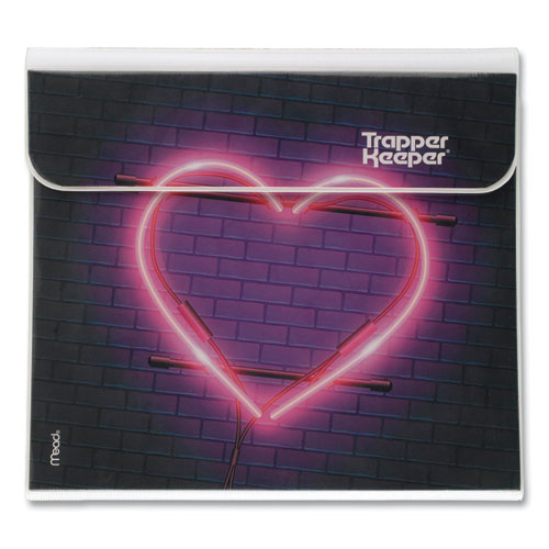 Trapper Keeper 3-ring Pocket Binder, 1" Capacity, 11.25 X 12.19, Neon Heart