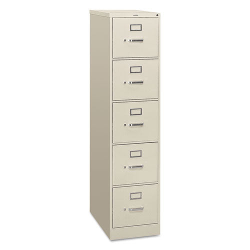 310 Series Vertical File, 5 Letter-size File Drawers, Light Gray, 15" X 26.5" X 60"