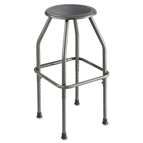 Diesel Industrial Stool With Stationary Seat, Backless, Supports Up To 250 Lb, 22" To 30" Seat Height, Pewter