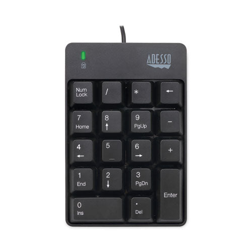 Spill-resistant 18-key Numeric Keypad, Black