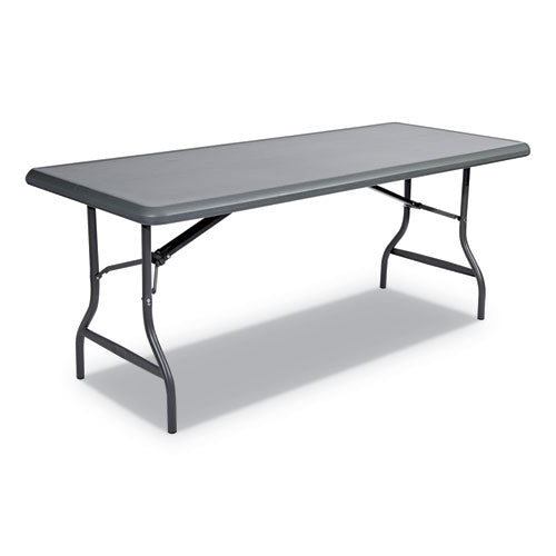 Indestructable Industrial Folding Table, Rectangular, 72" X 30" X 29", Charcoal