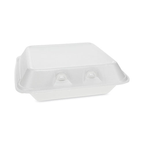 Smartlock Foam Hinged Lid Container, Small, 7.5 X 8 X 2.63, White, 150/carton