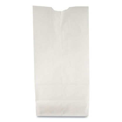 Grocery Paper Bags, 35 Lb Capacity, #10, 6.31" X 4.19" X 13.38", White, 500 Bags