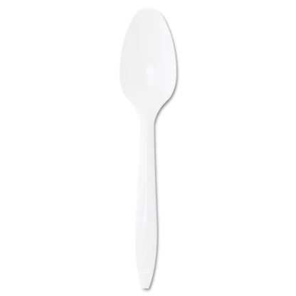 Style Setter Mediumweight Plastic Teaspoons, White, 1000/carton