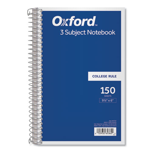 Coil-lock Wirebound Notebooks, 3-subject, Medium/college Rule, Randomly Assorted Cover Color, (150) 9.5 X 6 Sheets