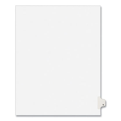 Preprinted Legal Exhibit Side Tab Index Dividers, Avery Style, 26-tab, Y, 11 X 8.5, White, 25/pack, (1425)