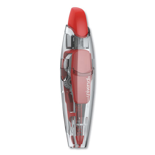 Retractable Pen Style Correction Tape, Transparent Gray/red Applicator, 0.2" X 236", 4/pack