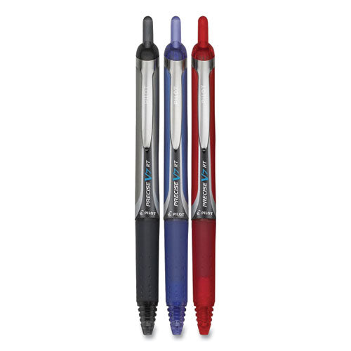 Precise V5rt Roller Ball Pen, Retractable, Extra-fine 0.5 Mm, Assorted Ink And Barrel Colors, 3/pack