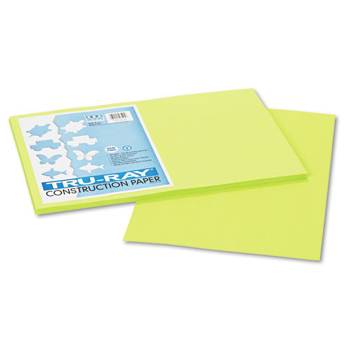 Tru-ray Construction Paper, 76 Lb Text Weight, 12 X 18, Brilliant Lime, 50/pack