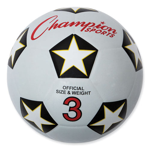 Rubber Sports Ball, For Soccer, No. 3 Size, White/black