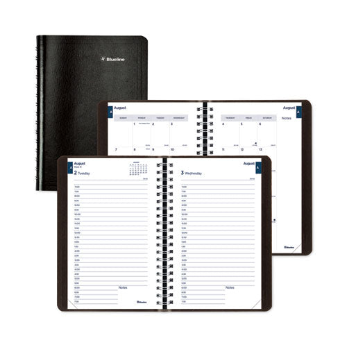 Academic Daily/monthly Planner, 8 X 5, Black Cover, 12-month (aug To July): 2023 To 2024