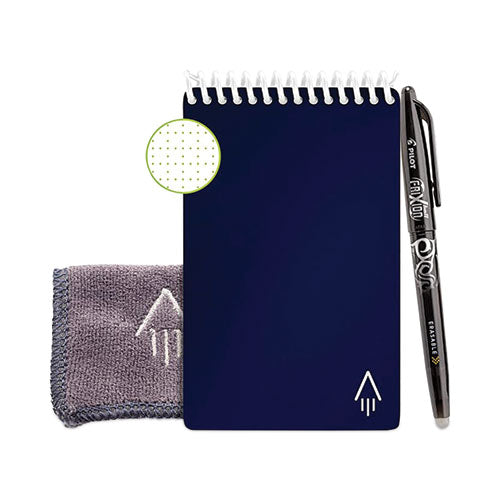 Mini Notepad, Midnight Blue Cover, Dot Grid Rule, 3 X 5.5, White, 24 Sheets