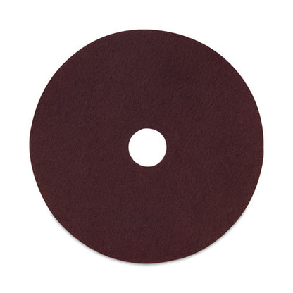 Deep Scrub Pads, 20" Diameter, Maroon, 10/carton