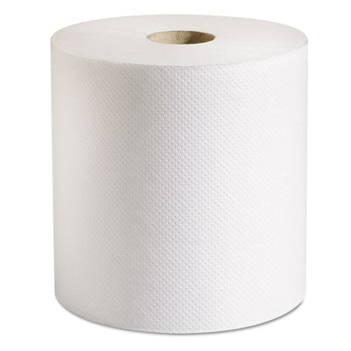 100% Recycled Hardwound Roll Paper Towels, 1-ply, 7.88" X 800 Ft, White, 6 Rolls/carton