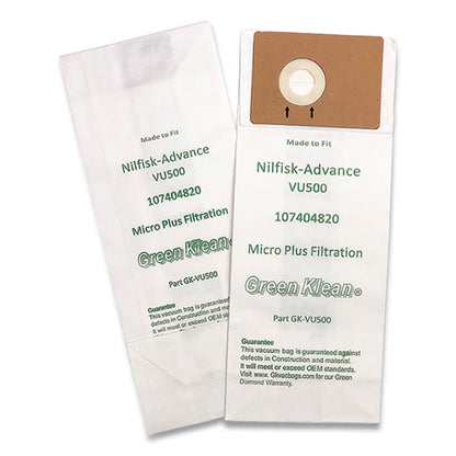 Replacement Vacuum Bags, Fits Advance Vu500, 10/pack