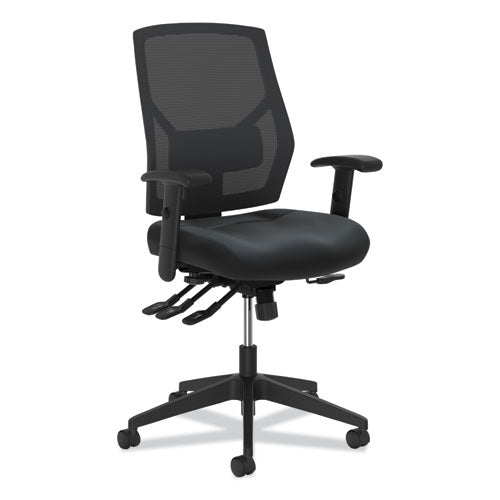 Crio High-back Task Chair With Asynchronous Control, Supports Up To 250 Lb, 18" To 22" Seat Height, Black