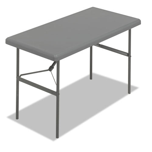 Indestructable Classic Folding Table, Rectangular, 48" X 24" X 29", Charcoal