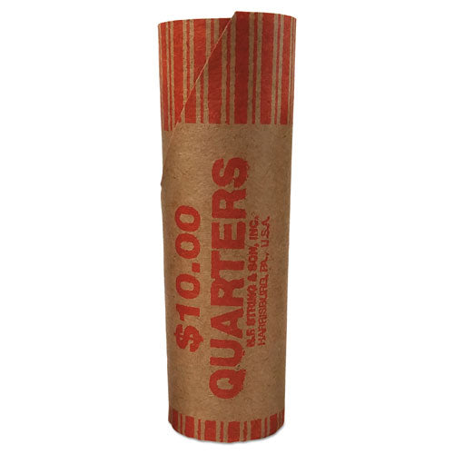Preformed Tubular Coin Wrappers, Quarters, $10, 1,000 Wrappers/box