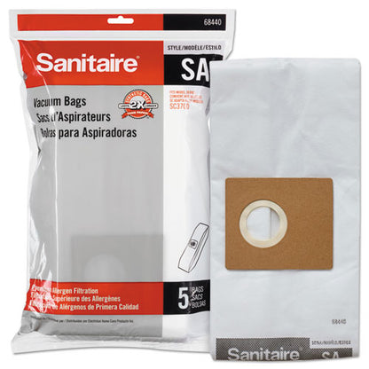 Style Sa Disposable Dust Bags For Sc3700a, 5/pack, 10 Packs/carton