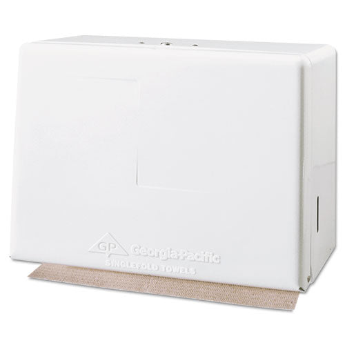 Space Saver Singlefold Towel Dispenser, Steel, 11.63 X 6.63 X 8.13, White