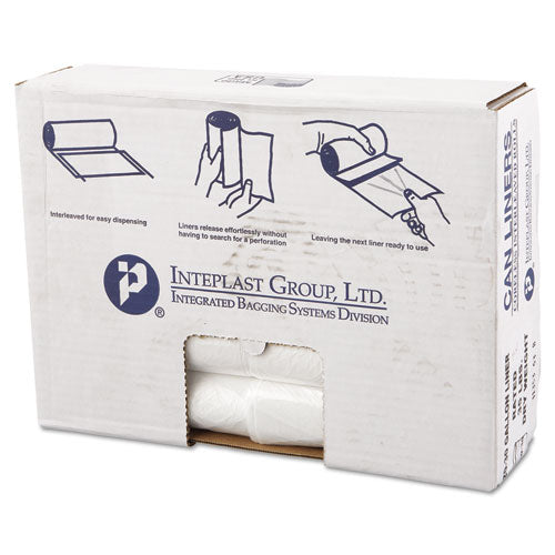 High-density Commercial Can Liners Value Pack, 30 Gal, 11 Mic, 30" X 36", Clear, 25 Bags/roll, 20 Interleaved Rolls/carton