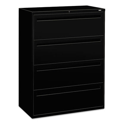 Brigade 700 Series Lateral File, 4 Legal/letter-size File Drawers, Black, 42" X 18" X 52.5"