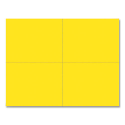 Printable Postcards, Inkjet, Laser, 110 Lb, 5.5 X 4.25, Bright Yellow, 200 Cards, 4 Cards/sheet, 50 Sheets/pack
