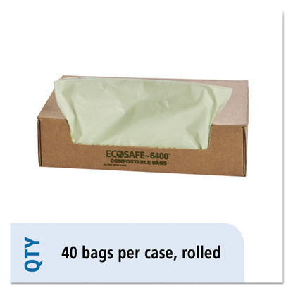 Ecosafe-6400 Bags, 48 Gal, 0.85 Mil, 42" X 48", Green, 40/box