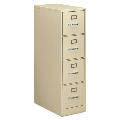 310 Series Vertical File, 4 Letter-size File Drawers, Putty, 15" X 26.5" X 52"