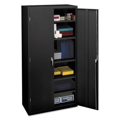 Assembled Storage Cabinet, 36w X 18.13d X 71.75h, Black