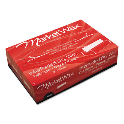 Marketwax Interfolded Dry Wax Deli Paper, 8 X 10.75, White, 500/box, 12 Boxes/carton