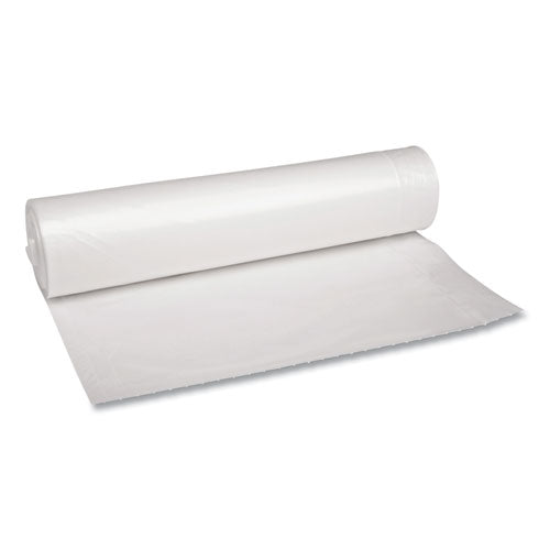 Recycled Low-density Polyethylene Can Liners, 45 Gal, 1.1 Mil, 40" X 46", Clear, 10 Bags/roll, 10 Rolls/carton