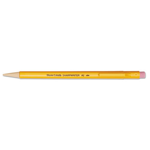 Sharpwriter Mechanical Pencil, 0.7 Mm, Hb (#2), Black Lead, Classic Yellow Barrel, Dozen