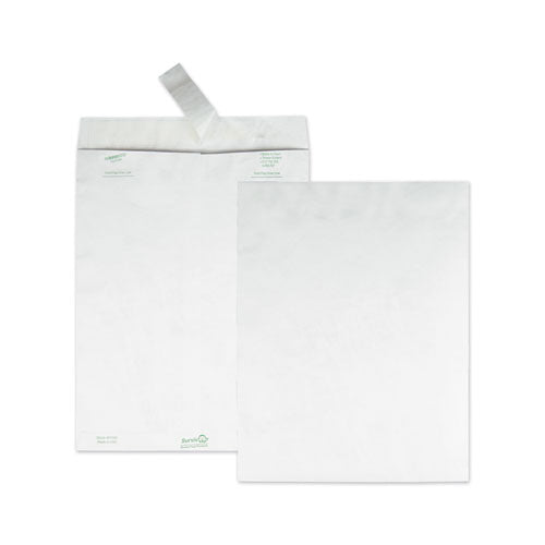 Lightweight 14 Lb Tyvek Catalog Mailers, #13 1/2, Square Flap, Redi-strip Adhesive Closure, 10 X 13, White, 100/box