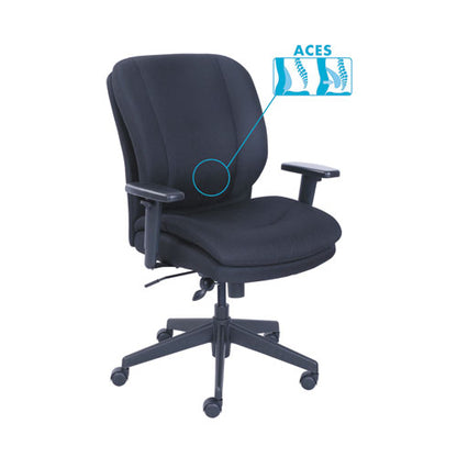 Cosset Ergonomic Task Chair, Supports Up To 275 Lb, 19.5" To 22.5" Seat Height, Black