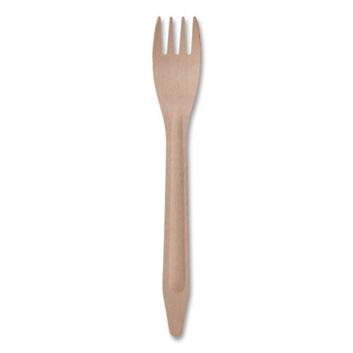 Wood Cutlery, Fork, Natural, 500/carton
