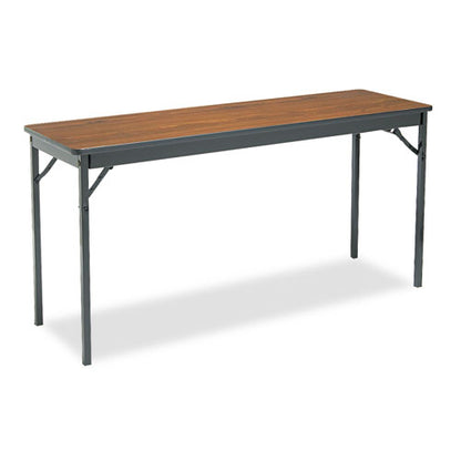 Special Size Folding Table, Rectangular, 60w X 18d X 30h, Walnut/black