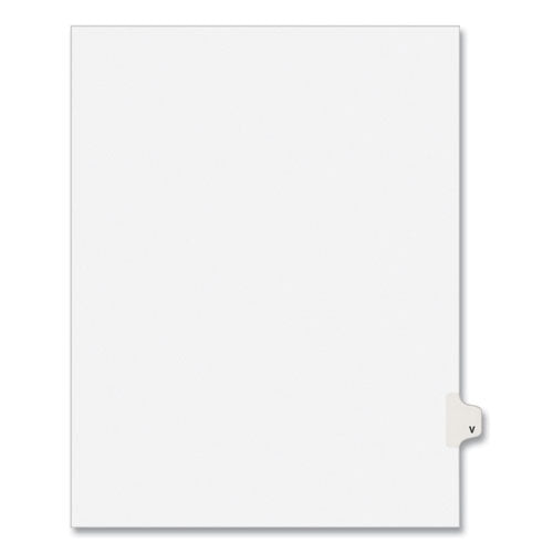 Preprinted Legal Exhibit Side Tab Index Dividers, Avery Style, 26-tab, V, 11 X 8.5, White, 25/pack, (1422)