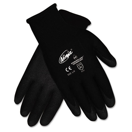 Ninja Hpt Pvc Coated Nylon Gloves, X-large, Black, Pair