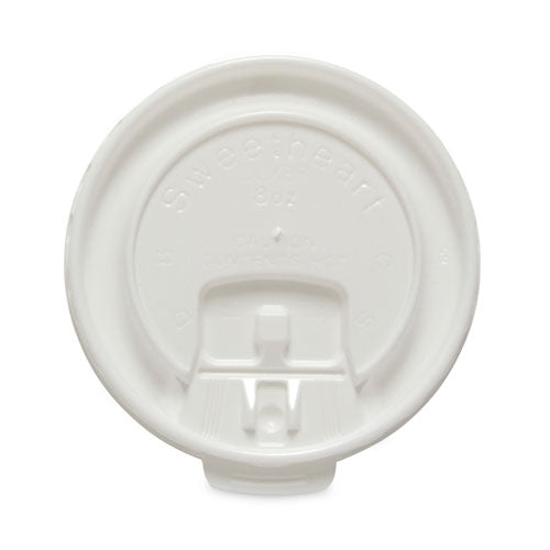 Lift Back And Lock Tab Cup Lids For Foam Cups, Fits 8 Oz Cups, White, 2,000/carton