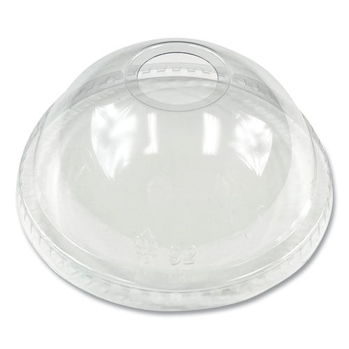 Pet Cold Cup Dome Lids, Fits 9 Oz To 10 Oz Pet Cups, Clear, 1,000/carton