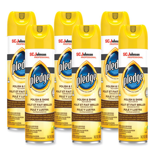 Furniture Polish, Lemon, 14.2 Oz Aerosol Spray, 6/carton