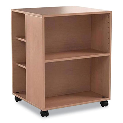 Flexible Multi-functional Cart For Office Storage, Wood, 6 Shelves, 20.79 X 23.31 X 29.45, Beech